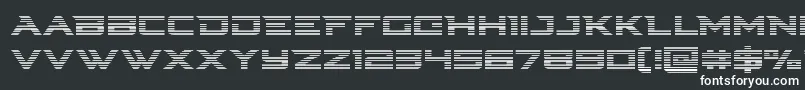 Cyberdynegrad-fontti – valkoiset fontit mustalla taustalla
