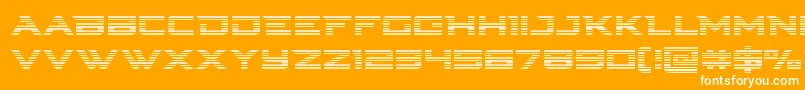 Cyberdynegrad-fontti – valkoiset fontit oranssilla taustalla