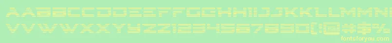 Czcionka Cyberdynegrad – żółte czcionki na zielonym tle