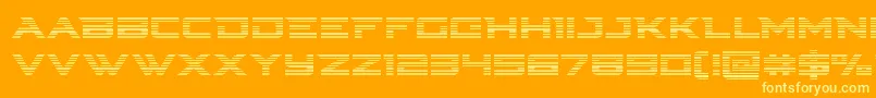 Cyberdynegrad Font – Yellow Fonts on Orange Background