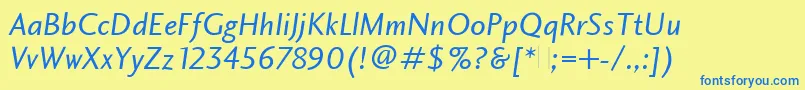 Подробнее о шрифте CharlotteSansBookItalicPlain Шрифт CharlotteSansBookItalicPlain – синие шрифты на жёлтом фоне