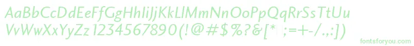 More about CharlotteSansBookItalicPlain Font CharlotteSansBookItalicPlain Font – Green Fonts on White Background