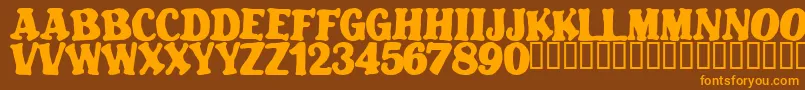 Blatant Font – Orange Fonts on Brown Background