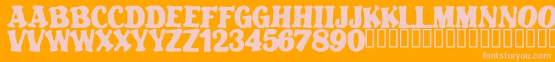 Blatant Font – Pink Fonts on Orange Background