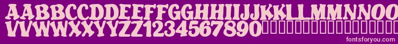 Blatant Font – Pink Fonts on Purple Background