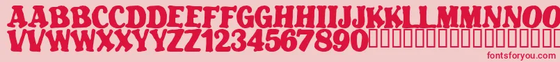 Blatant Font – Red Fonts on Pink Background