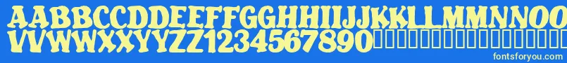 Blatant Font – Yellow Fonts on Blue Background