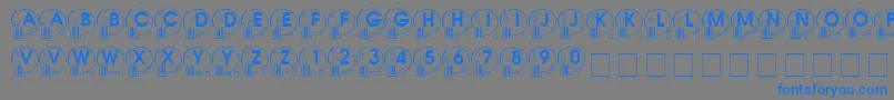 Whatpossuse Font – Blue Fonts on Gray Background