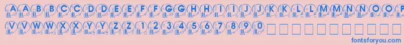 Whatpossuse Font – Blue Fonts on Pink Background