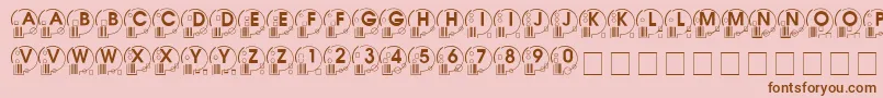 Whatpossuse Font – Brown Fonts on Pink Background