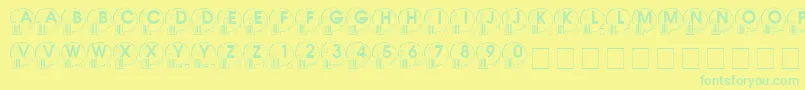 Whatpossuse Font – Green Fonts on Yellow Background