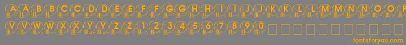 Whatpossuse Font – Orange Fonts on Gray Background