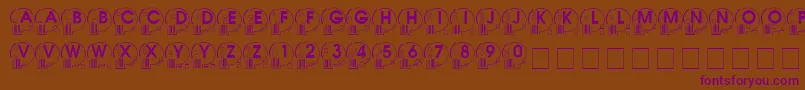 Whatpossuse Font – Purple Fonts on Brown Background