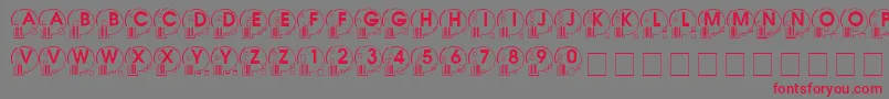 Whatpossuse Font – Red Fonts on Gray Background