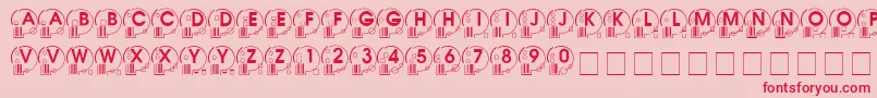 Whatpossuse Font – Red Fonts on Pink Background