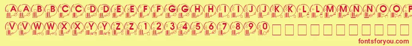 Whatpossuse Font – Red Fonts on Yellow Background