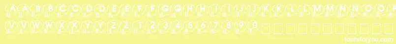 Whatpossuse Font – White Fonts on Yellow Background