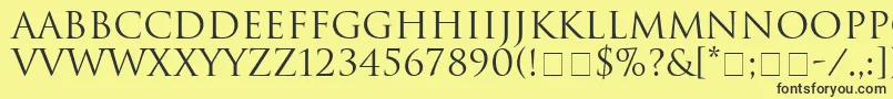 HeliosSsi Font – Black Fonts on Yellow Background