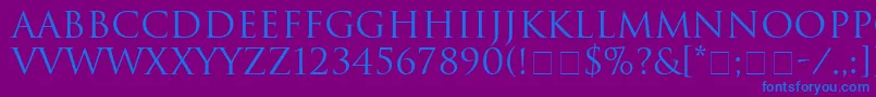 HeliosSsi Font – Blue Fonts on Purple Background
