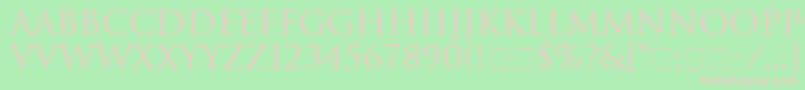 HeliosSsi Font – Pink Fonts on Green Background