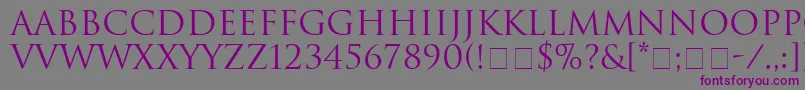 HeliosSsi Font – Purple Fonts on Gray Background