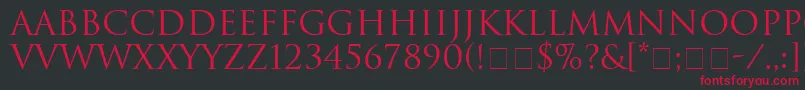 HeliosSsi Font – Red Fonts on Black Background