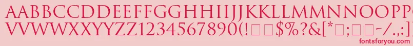 HeliosSsi Font – Red Fonts on Pink Background