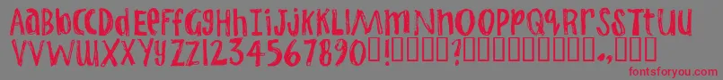 Jstart Font – Red Fonts on Gray Background
