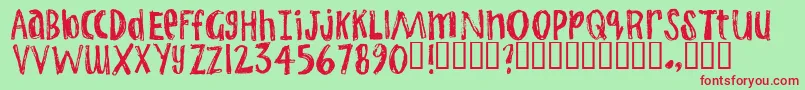 Jstart Font – Red Fonts on Green Background