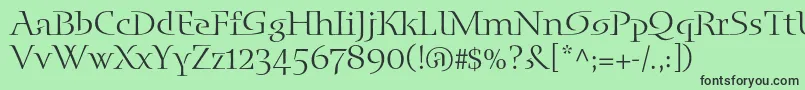 Blueislandstd Font – Black Fonts on Green Background