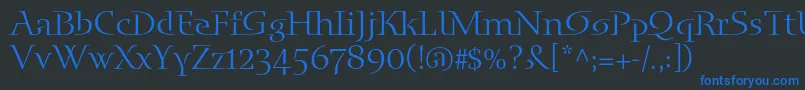 Blueislandstd Font – Blue Fonts on Black Background