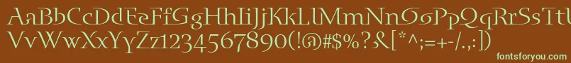 Blueislandstd Font – Green Fonts on Brown Background