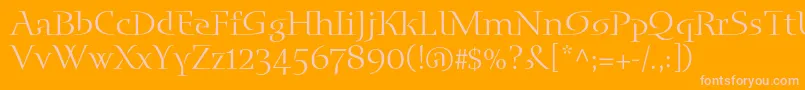 Lisätietoja Blueislandstd-fontista Blueislandstd-fontti – vaaleanpunaiset fontit oranssilla taustalla