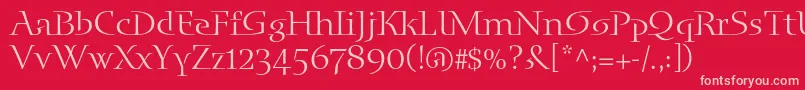 Blueislandstd Font – Pink Fonts on Red Background