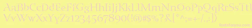 Blueislandstd Font – Pink Fonts on Yellow Background