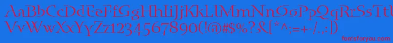 Blueislandstd Font – Red Fonts on Blue Background