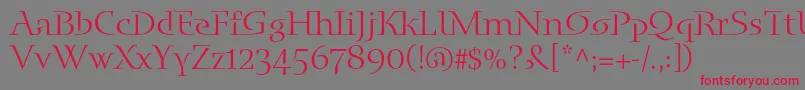 Blueislandstd Font – Red Fonts on Gray Background