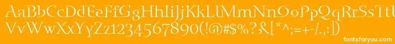 Blueislandstd Font – White Fonts on Orange Background