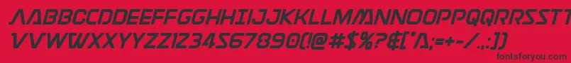 Discotechiabold Font – Black Fonts on Red Background