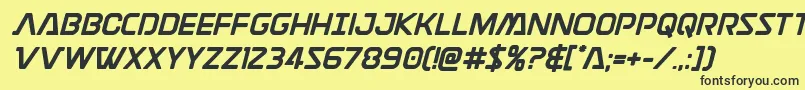 Discotechiabold Font – Black Fonts on Yellow Background