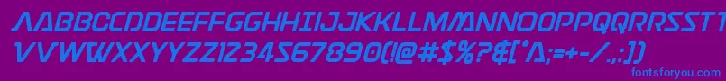 Discotechiabold Font – Blue Fonts on Purple Background