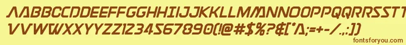 Discotechiabold Font – Brown Fonts on Yellow Background