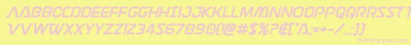 Discotechiabold Font – Pink Fonts on Yellow Background