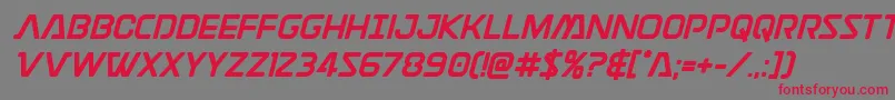 Discotechiabold Font – Red Fonts on Gray Background