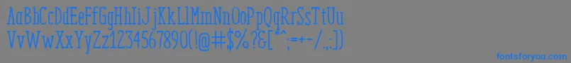 フォントEnyoSlabMedium – 灰色の背景に青い文字