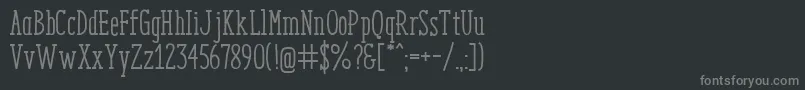 フォントEnyoSlabMedium – 黒い背景に灰色の文字