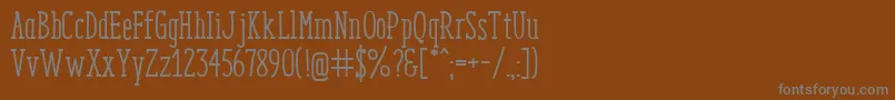 フォントEnyoSlabMedium – 茶色の背景に灰色の文字