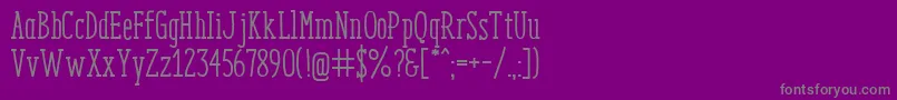 フォントEnyoSlabMedium – 紫の背景に灰色の文字