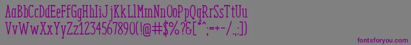 Шрифт EnyoSlabMedium – фиолетовые шрифты на сером фоне