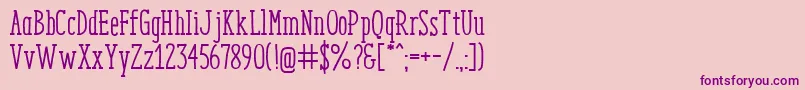 EnyoSlabMedium Font – Purple Fonts on Pink Background